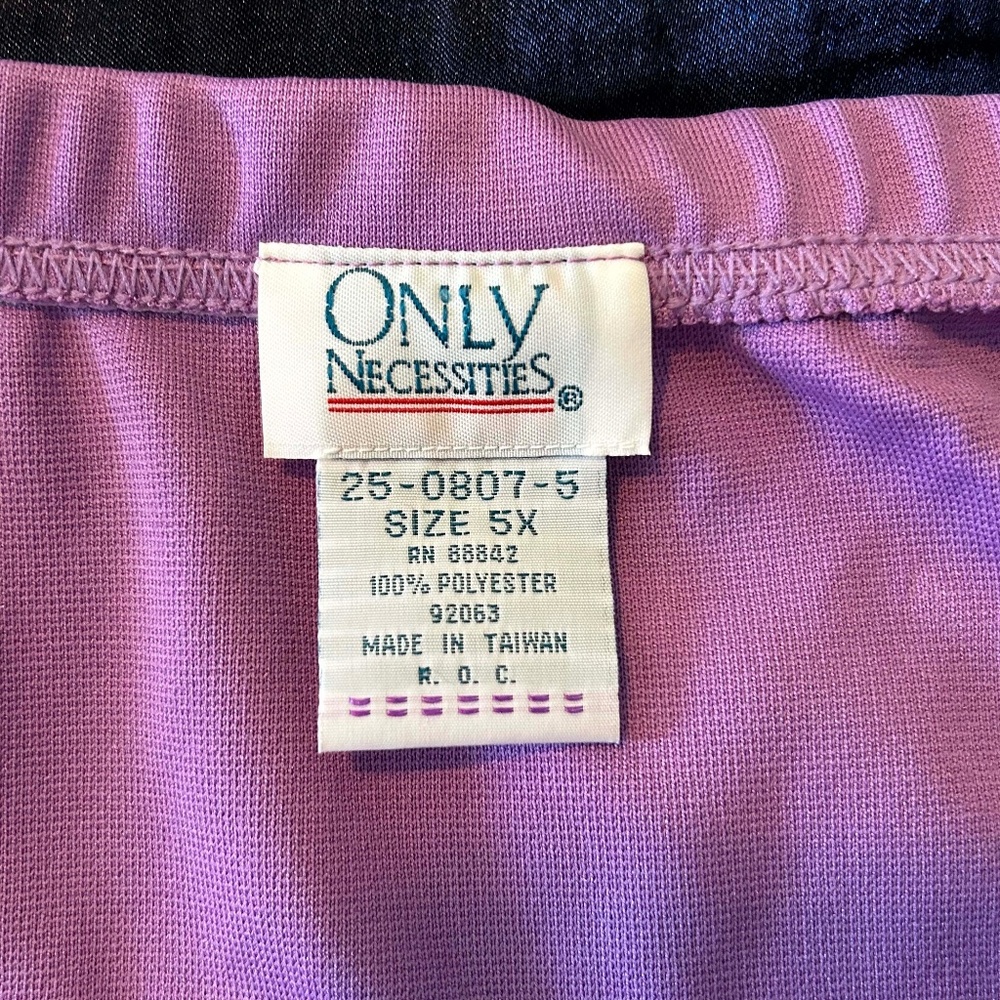 SKIRT, LILAC, SIZE 5X, WAIST ELASTIC, ONLY NECESSITIES, IN ORIGINAL BAG, SIDES